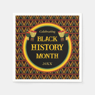 Serviette En Papier Célébration du Mois de l'histoire des Noirs Motif 
