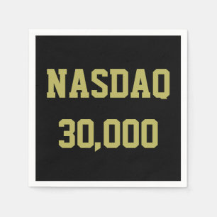 Serviette En Papier Célébration du NASDAQ à 30 000 points en Bourse