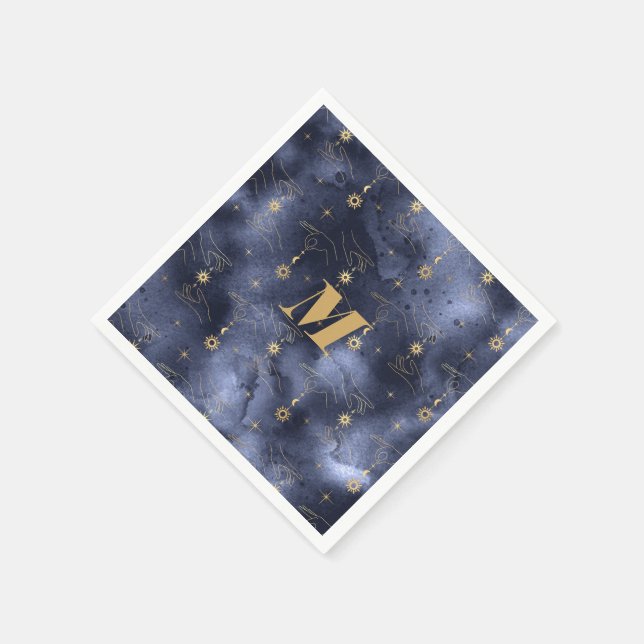 Serviette En Papier Célébrations céleste Astrologiste de la main de la (Coin)
