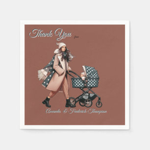 Serviette En Papier Célébrations d'hiver dans la neige, avec Kittens