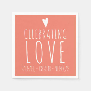 Serviette En Papier Célébrer l'amour MARIAGE