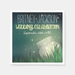 Serviette En Papier Céleste Mason Jar Firefly Mariage serviettes