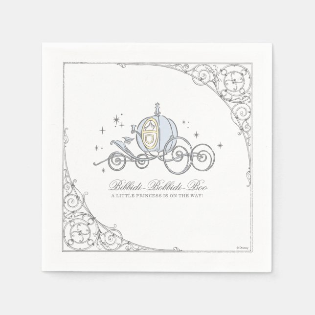 Serviette En Papier Cendrillon | Baby shower Fairytale (Devant)