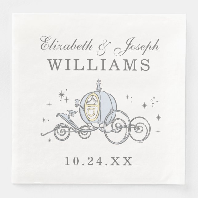 Serviette En Papier Cendrillon | Mariage Fairytale (Devant)