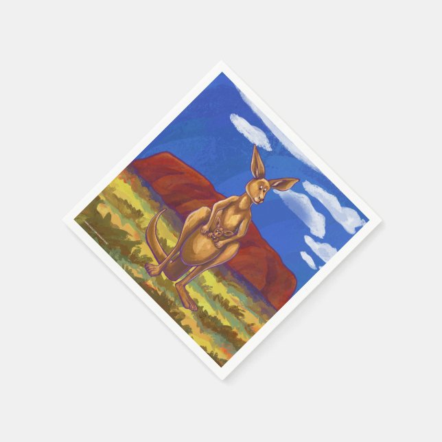 Serviette En Papier Centre du parti Kangaroo (Coin)