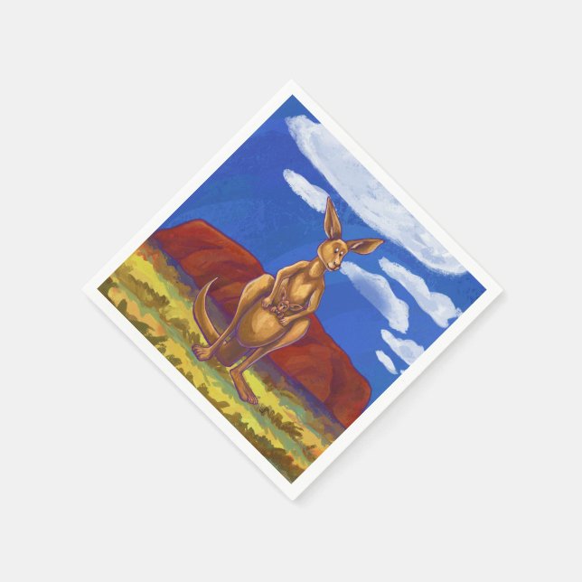 Serviette En Papier Centre du parti Kangaroo (Coin)