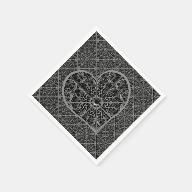 Serviette En Papier Céramique noir (Coin)