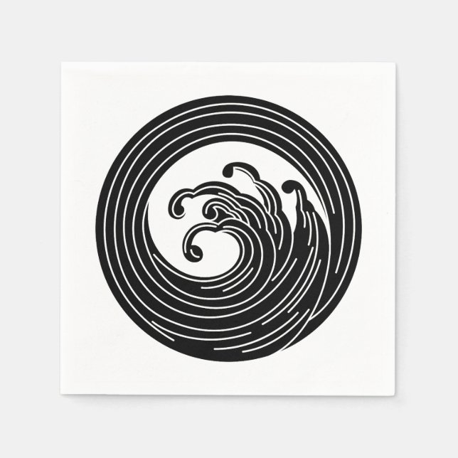 Serviette En Papier Cercle de Swirl (Devant)