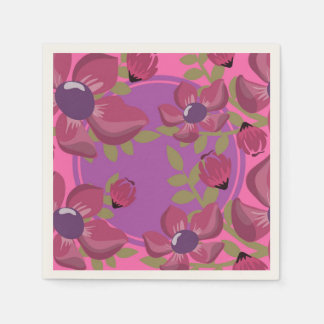 Serviette En Papier Cercle Dot Florah Napkins