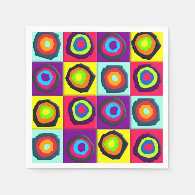 Serviette En Papier cercles (Devant)