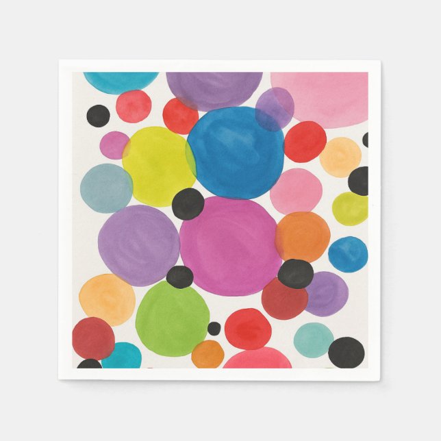 Serviette En Papier Cercles artistiques Abstraits (Devant)