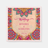 Cerise mandala rangoli mariage nom personnalisé