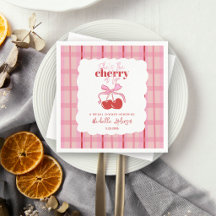 Cerise rouge sur le dessus ruban rose enterrement