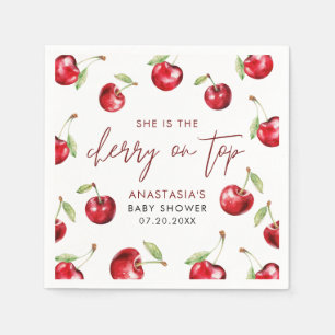 Serviette En Papier Cerise sur le Baby shower supérieur