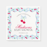 Cerise Sweet Bleu Coquette Bow En vichy Baby showe