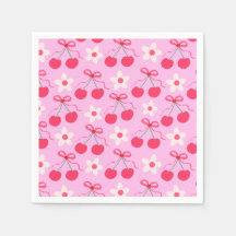 Cerises coquette avec des vaches rouges et des fle