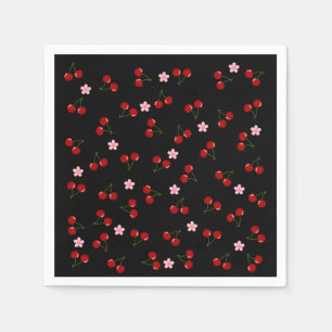 Serviette En Papier Cerises noires