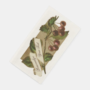Serviette En Papier Cerises Vintages sur mesure Retro Fruit Old School