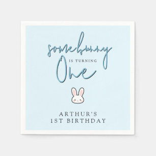 Serviette En Papier Certains Lapin a un an 1ère Fête d'anniversaire
