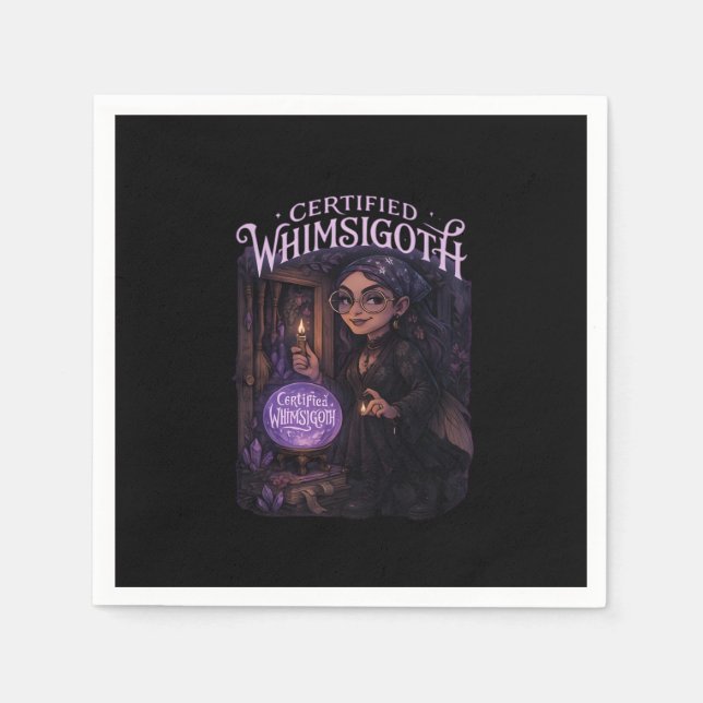 Serviette En Papier Certifié Whimsigoth Sorcière Broom Closet Classic (Devant)