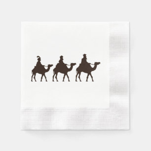 Serviette En Papier Ces trois rois d'Orient sont des dessins de Noël