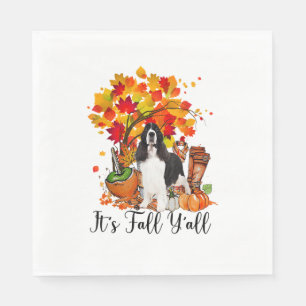 Serviette En Papier C'est automne Y'all Springer Spaniel Dog Halloween