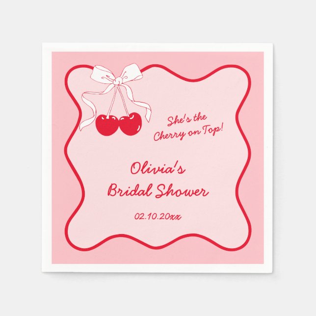 Serviette En Papier C'est la cerise en haut (Devant)