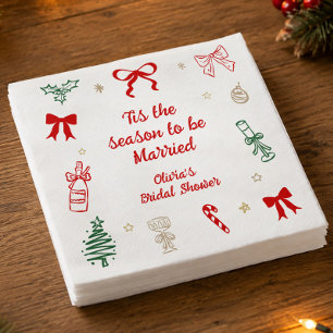 Serviette En Papier C'est la saison de Noël pour la douche de mariée
