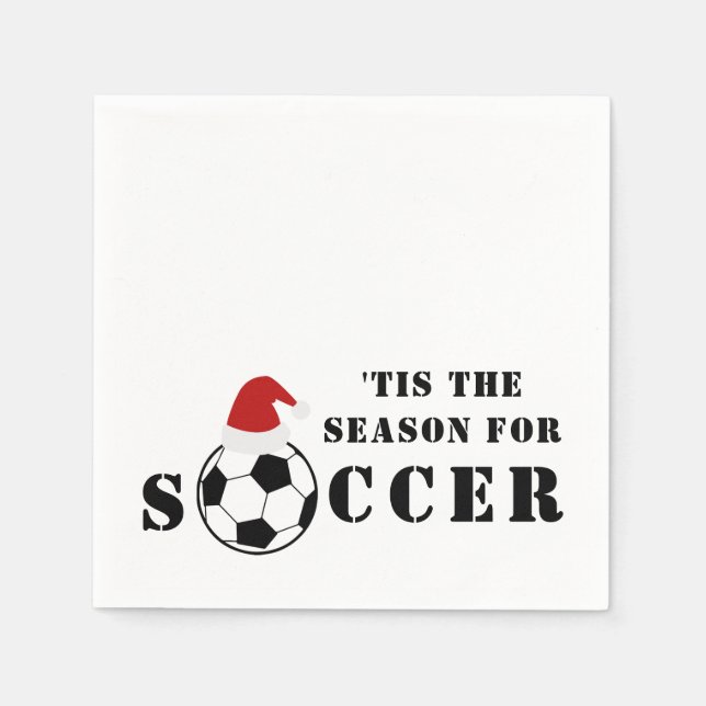 Serviette En Papier 'C'Est La Saison Du Football | Noël (Devant)