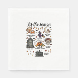 Serviette En Papier C'est la saison Halloween Sorcière Citrouille Crân