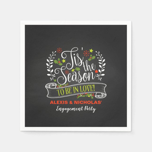 Serviette En Papier C'est la saison Noël/Fêtes (Devant)