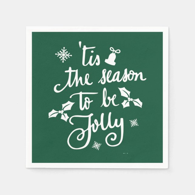 Serviette En Papier c'est la saison pour être joyeux (Devant)