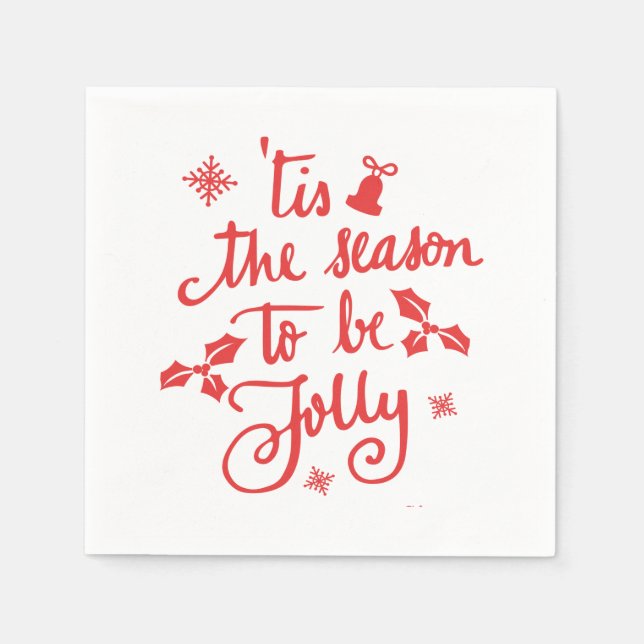 Serviette En Papier c'est la saison pour être joyeux (Devant)