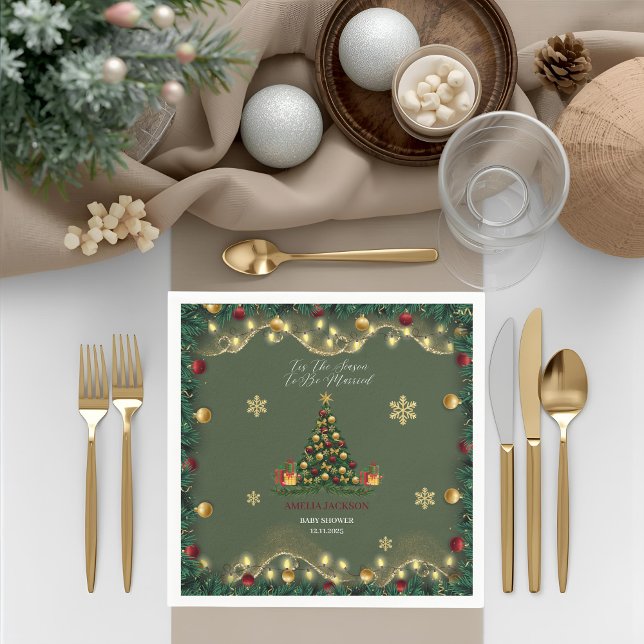 Serviette En Papier C'est la Saison pour se Marier  Fête de Fiançaille (Créateur téléchargé)