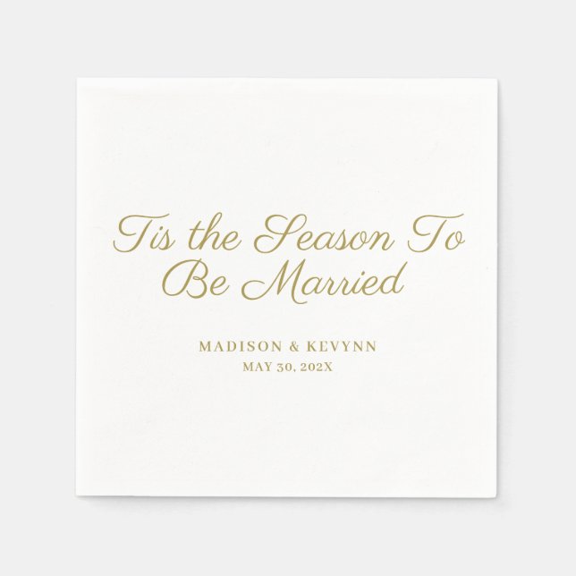 Serviette En Papier C'est la saison pour se marier | Napkins mariage (Devant)