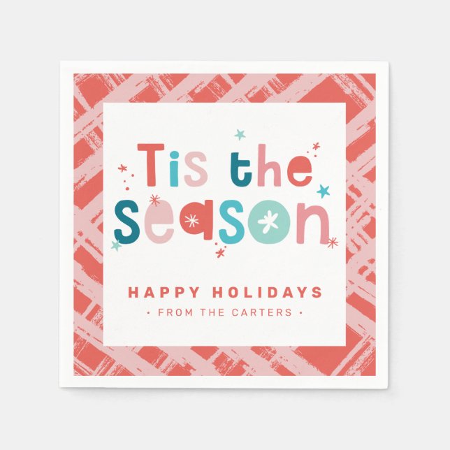 Serviette En Papier C'EST LA SAISON VACANCES TRAITES fun bold rouge vi (Devant)