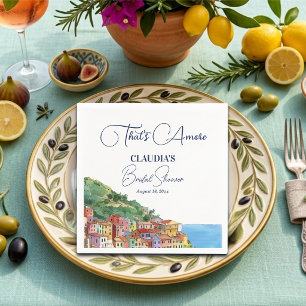 Serviette En Papier C'est l'Amour Réception de Mariage Riviera Italien
