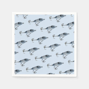 Serviette En Papier C'est l'anniversaire du garçon pêcheur O'fishal