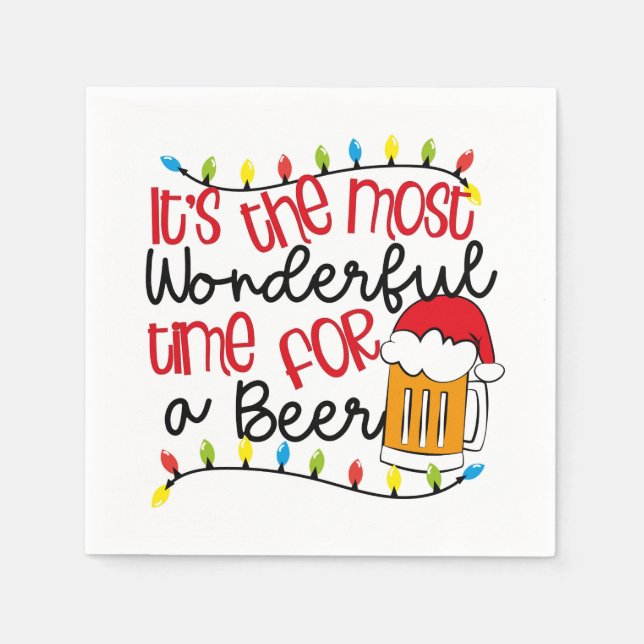 Serviette En Papier C'est le moment le plus merveilleux pour une bière (Devant)