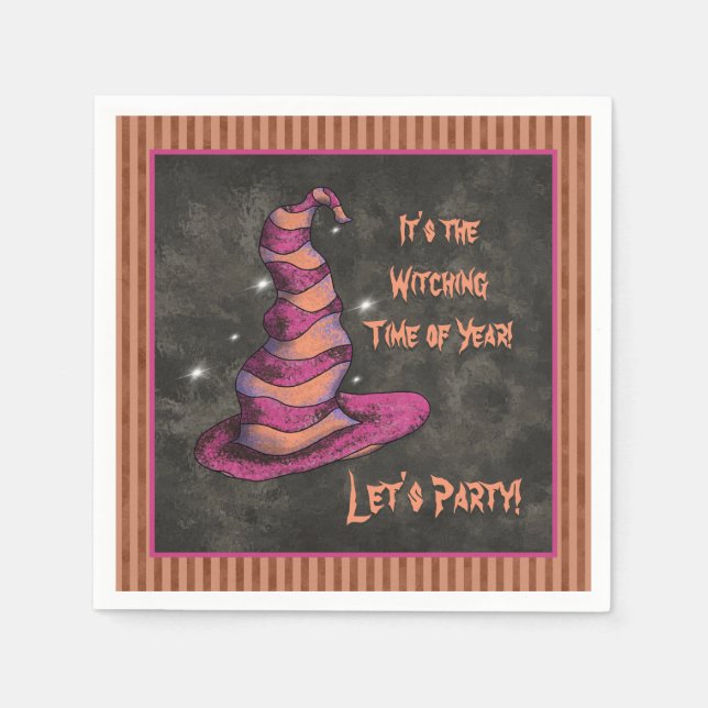 Serviette En Papier C'est l'Halloween de l'année en sorcière (Devant)