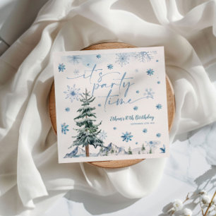 Serviette En Papier C'est l'heure de la fête l'hiver