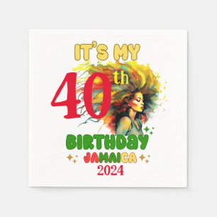Serviette En Papier C'est mon Anniversaire Jamaïque Girl Party Vacatio