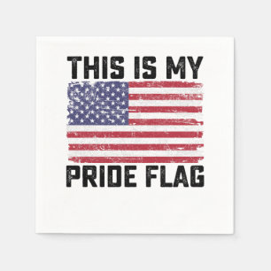 Serviette En Papier C'Est Mon Drapeau De Fierté USA