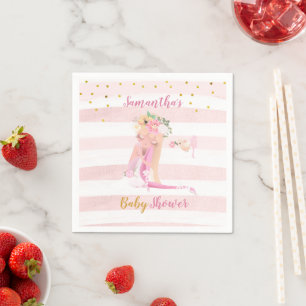 Serviette En Papier C'est un Baby shower Ballerina magnifique fille