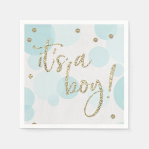 Serviette En Papier C'est un Baby shower bleu garçon Papier Napkin