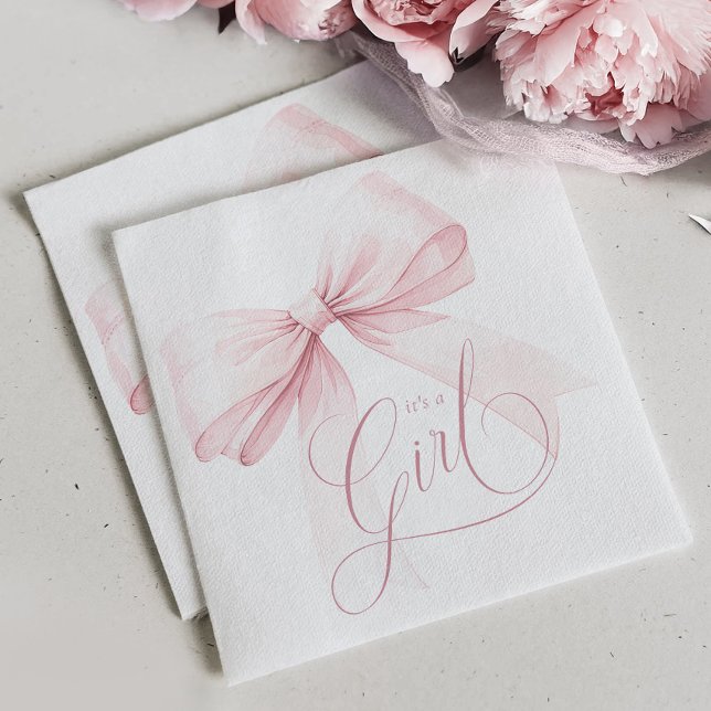 Serviette En Papier C'est un Baby shower de la croupe rose fille (Créateur téléchargé)