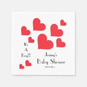 Serviette En Papier C'est un garçon ! ! ! - Baby shower personnalisé d
