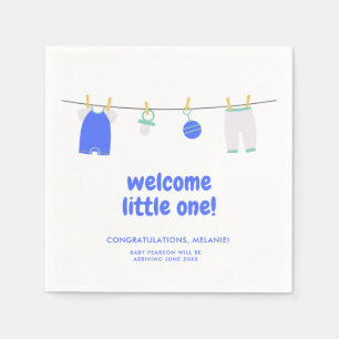Serviette En Papier C'est un garçon Bienvenue Little One Baby shower 