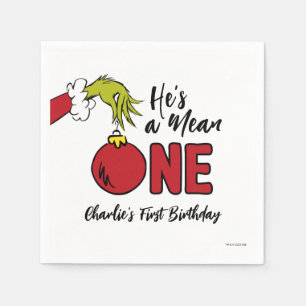 Serviette En Papier C'est un Mean One   Anniversaire de Grinch