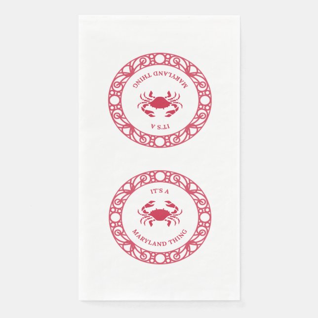 SERVIETTE EN PAPIER C'EST UNE CHOSE DE MARYLAND (CRABS) (Devant)